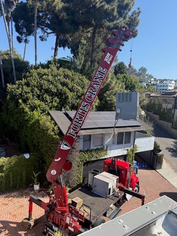 Gallery photos for Seamless HVAC Crane Operation in Beverly Hills: Image #1